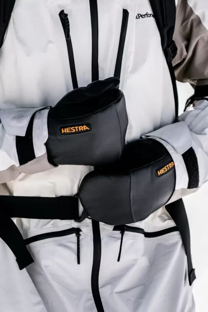 Army læder uld frotté handske